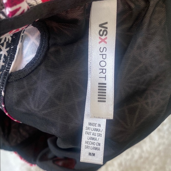 Victoria Secret Sport Pink and Black Geometric Top - Picture 3 of 3